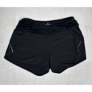 Athleta Athletic Shorts Women’s Small Black Running Activewear Lined Built In